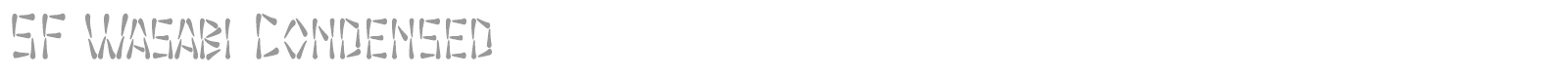 SF Wasabi font preview